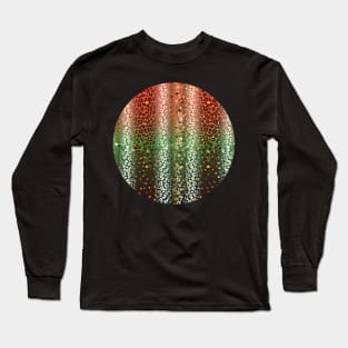 Colourful gradient unique flowers leopard stripes abstract modern 262 Pattern Long Sleeve T-Shirt